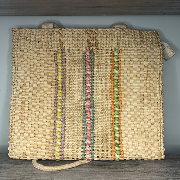 NWT Vintage 1970s Straw Bag Purse - Picture 4 of 7
